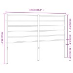 vidaXL Tăblie de pat metalică, alb, 160 cm