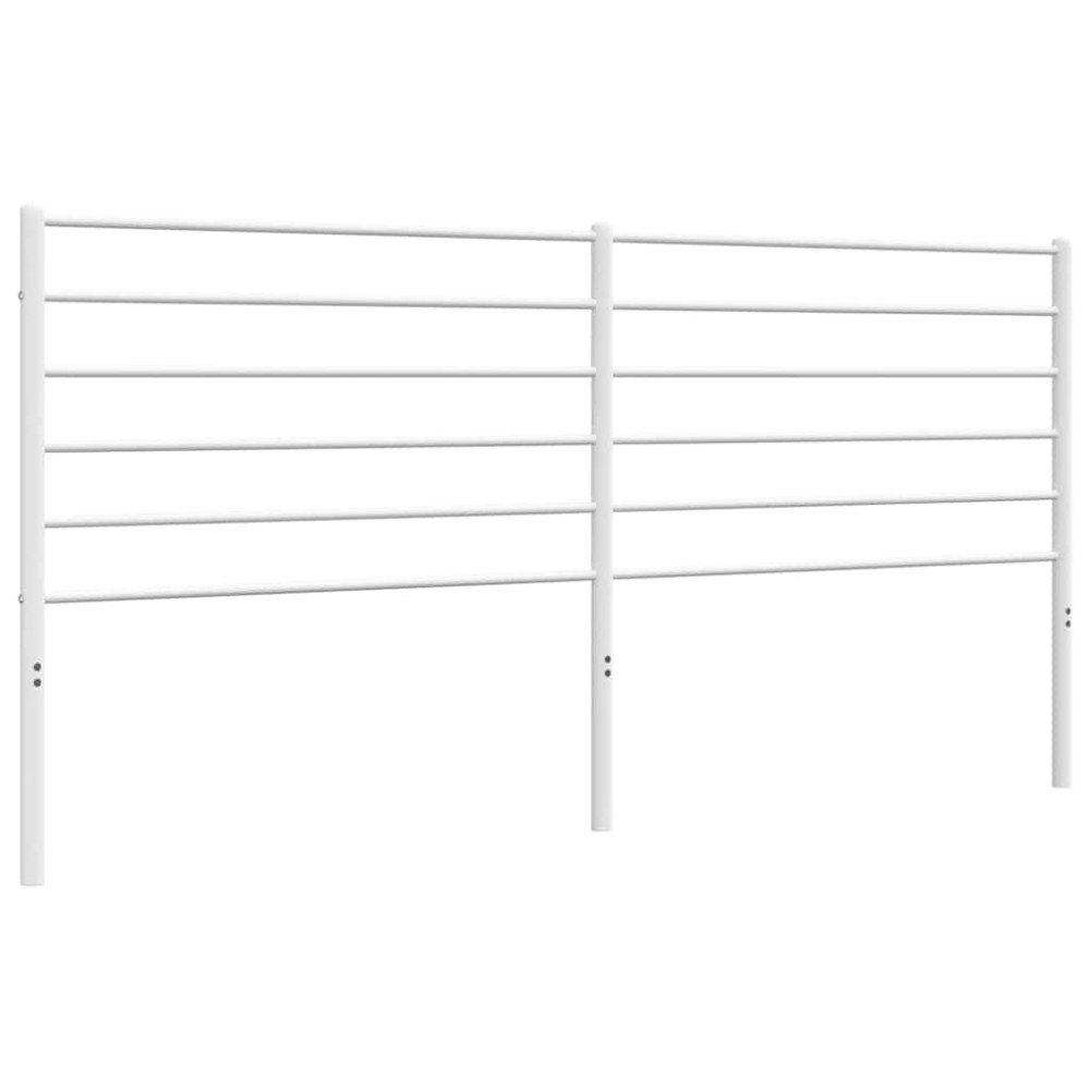 vidaXL Tăblie de pat metalică, alb, 200 cm