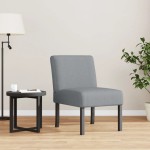 vidaXL Fotoliu, gri deschis, material textil