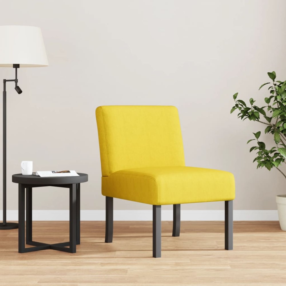 vidaXL Fotoliu, galben deschis, material textil