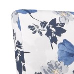 vidaXL Fotoliu, material textil înflorat cu albastru vidaXL Fotoliu, material textil înflorat cu albastru