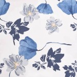 vidaXL Fotoliu, material textil înflorat cu albastru vidaXL Fotoliu, material textil înflorat cu albastru