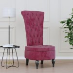 vidaXL Fotoliu cu spătar înalt, roșu vin, catifea, design cu nasturi vidaXL Fotoliu cu spătar înalt, roșu vin, catifea, design cu nasturi