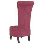 vidaXL Fotoliu cu spătar înalt, roșu vin, catifea, design cu nasturi vidaXL Fotoliu cu spătar înalt, roșu vin, catifea, design cu nasturi