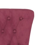 vidaXL Fotoliu cu spătar înalt, roșu vin, catifea, design cu nasturi vidaXL Fotoliu cu spătar înalt, roșu vin, catifea, design cu nasturi