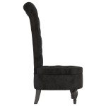 vidaXL Fotoliu cu spătar înalt, negru, catifea, design cu nasturi vidaXL Fotoliu cu spătar înalt, negru, catifea, design cu nasturi