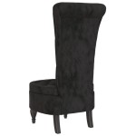 vidaXL Fotoliu cu spătar înalt, negru, catifea, design cu nasturi vidaXL Fotoliu cu spătar înalt, negru, catifea, design cu nasturi
