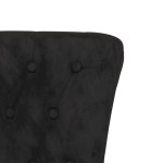 vidaXL Fotoliu cu spătar înalt, negru, catifea, design cu nasturi vidaXL Fotoliu cu spătar înalt, negru, catifea, design cu nasturi