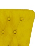vidaXL Fotoliu cu spătar înalt, galben, catifea, design cu nasturi vidaXL Fotoliu cu spătar înalt, galben, catifea, design cu nasturi