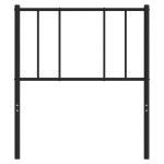 vidaXL Tăblie de pat metalică, negru, 75 cm