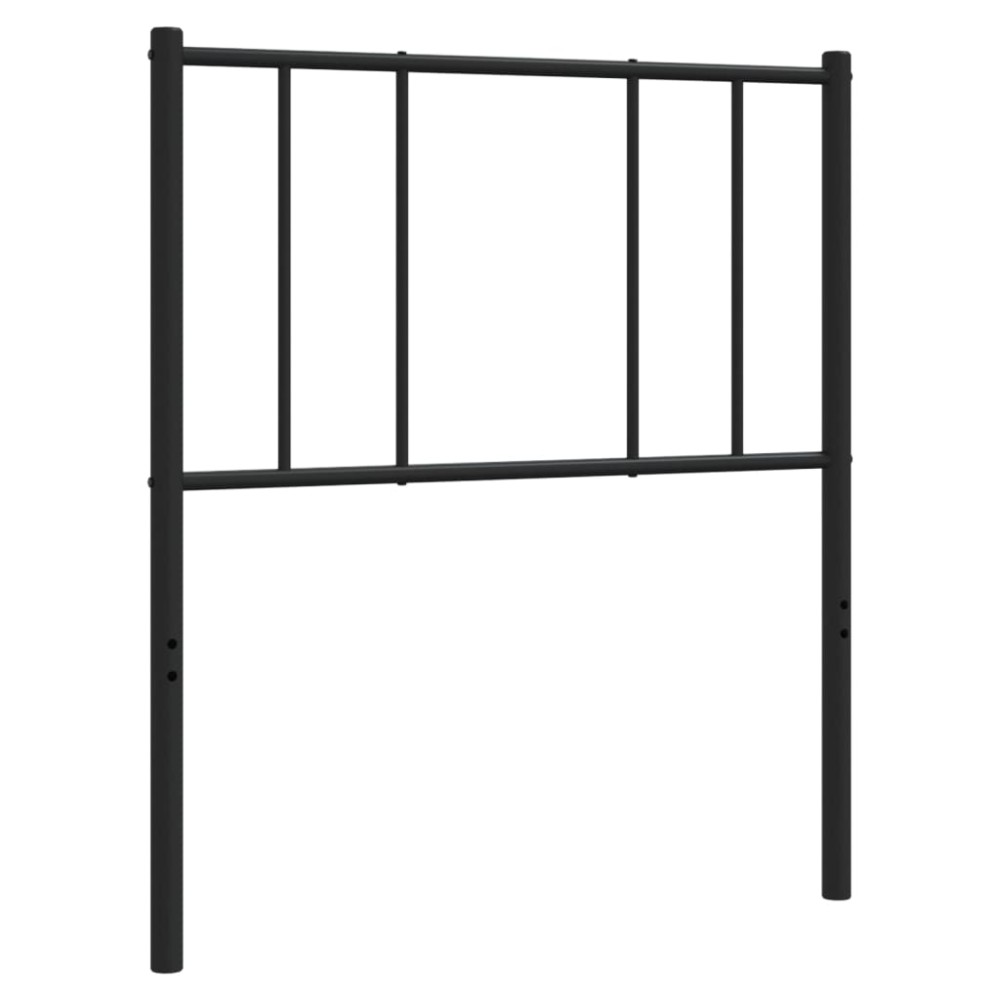 vidaXL Tăblie de pat metalică, negru, 80 cm