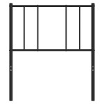 vidaXL Tăblie de pat metalică, negru, 80 cm