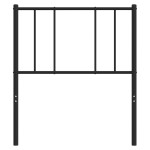 vidaXL Tăblie de pat metalică, negru, 90 cm