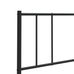 vidaXL Tăblie de pat metalică, negru, 90 cm