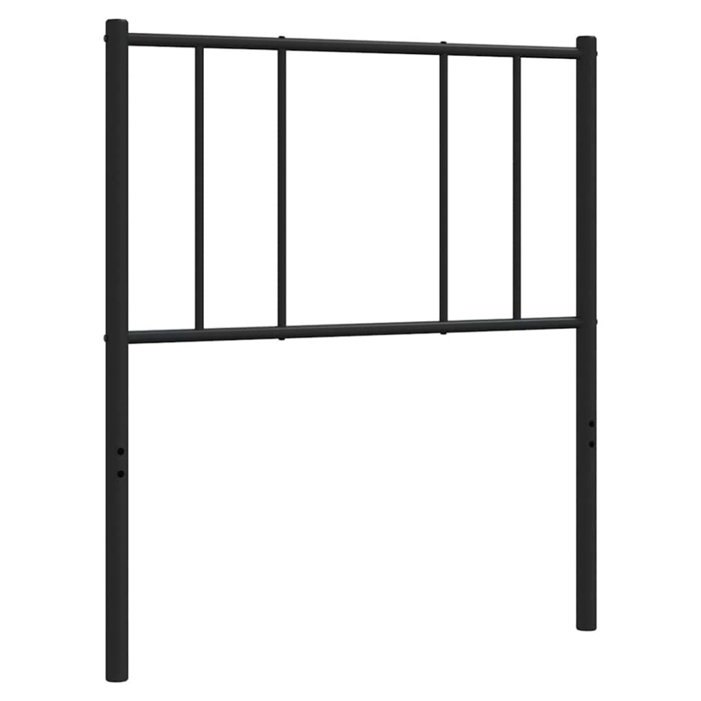 vidaXL Tăblie de pat metalică, negru, 100 cm