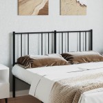 vidaXL Tăblie de pat metalică, negru, 120 cm vidaXL Tăblie de pat metalică, negru, 120 cm