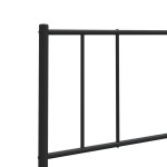 vidaXL Tăblie de pat metalică, negru, 120 cm vidaXL Tăblie de pat metalică, negru, 120 cm
