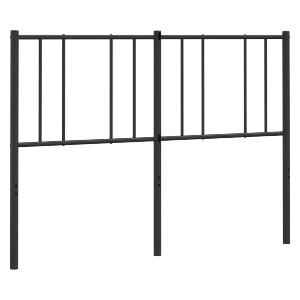 vidaXL Tăblie de pat metalică, negru, 140 cm