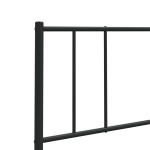 vidaXL Tăblie de pat metalică, negru, 160 cm