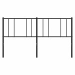 vidaXL Tăblie de pat metalică, negru, 180 cm