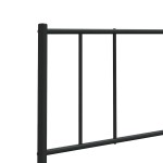 vidaXL Tăblie de pat metalică, negru, 180 cm