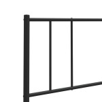 vidaXL Tăblie de pat metalică, negru, 193 cm