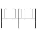 vidaXL Tăblie de pat metalică, negru, 200 cm
