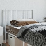 vidaXL Tăblie de pat metalică, alb, 80 cm vidaXL Tăblie de pat metalică, alb, 80 cm