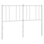 vidaXL Tăblie de pat metalică, alb, 120 cm