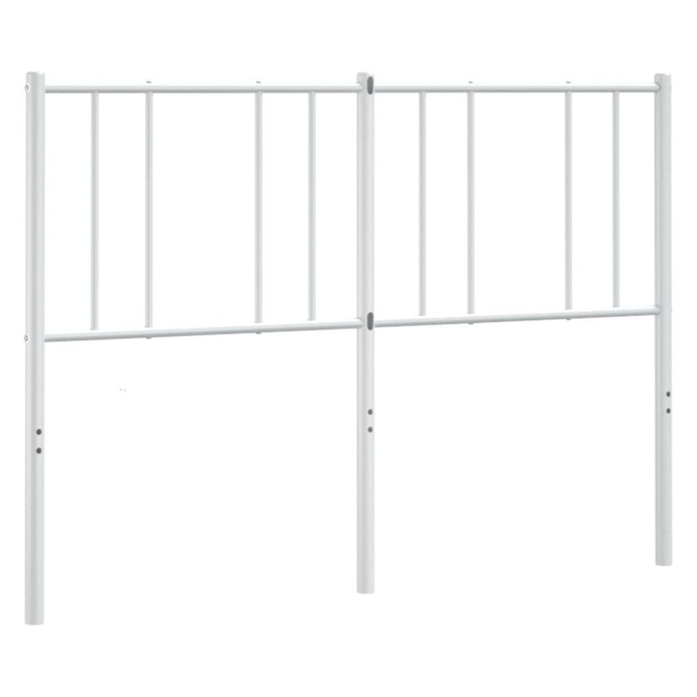 vidaXL Tăblie de pat metalică, alb, 150 cm