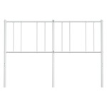 vidaXL Tăblie de pat metalică, alb, 150 cm