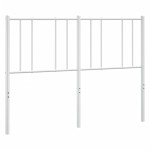 vidaXL Tăblie de pat metalică, alb, 150 cm
