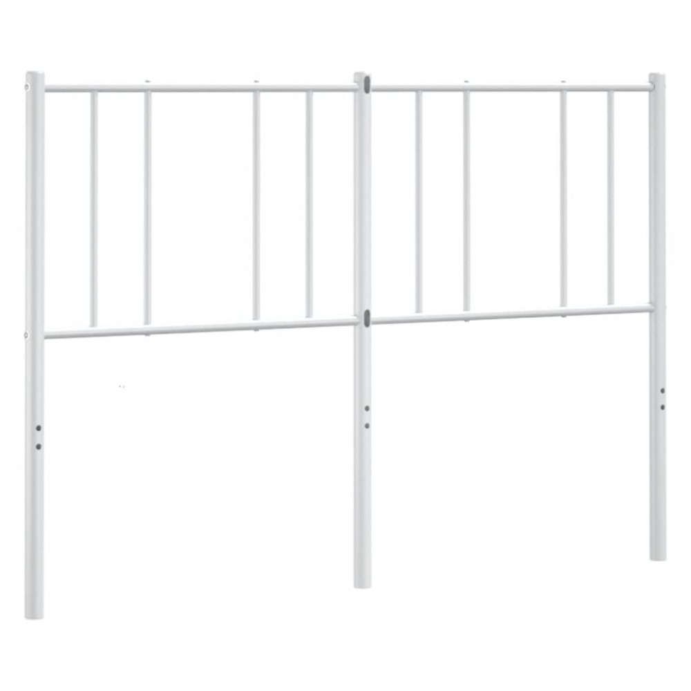 vidaXL Tăblie de pat metalică, alb, 160 cm