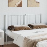 vidaXL Tăblie de pat metalică, alb, 160 cm