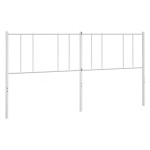 vidaXL Tăblie de pat metalică, alb, 180 cm