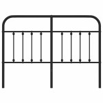 vidaXL Tăblie de pat metalică, negru, 150 cm vidaXL Tăblie de pat metalică, negru, 150 cm