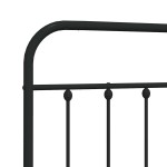 vidaXL Tăblie de pat metalică, negru, 150 cm vidaXL Tăblie de pat metalică, negru, 150 cm
