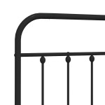 vidaXL Tăblie de pat metalică, negru, 193 cm vidaXL Tăblie de pat metalică, negru, 193 cm