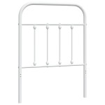 vidaXL Tăblie de pat metalică, alb, 75 cm vidaXL Tăblie de pat metalică, alb, 75 cm