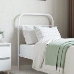 vidaXL Tăblie de pat metalică, alb, 75 cm vidaXL Tăblie de pat metalică, alb, 75 cm