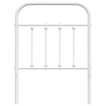 vidaXL Tăblie de pat metalică, alb, 75 cm vidaXL Tăblie de pat metalică, alb, 75 cm