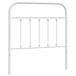 vidaXL Tăblie de pat metalică, alb, 80 cm vidaXL Tăblie de pat metalică, alb, 80 cm