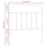 vidaXL Tăblie de pat metalică, alb, 80 cm vidaXL Tăblie de pat metalică, alb, 80 cm