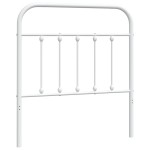 vidaXL Tăblie de pat metalică, alb, 90 cm vidaXL Tăblie de pat metalică, alb, 90 cm