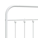 vidaXL Tăblie de pat metalică, alb, 90 cm vidaXL Tăblie de pat metalică, alb, 90 cm