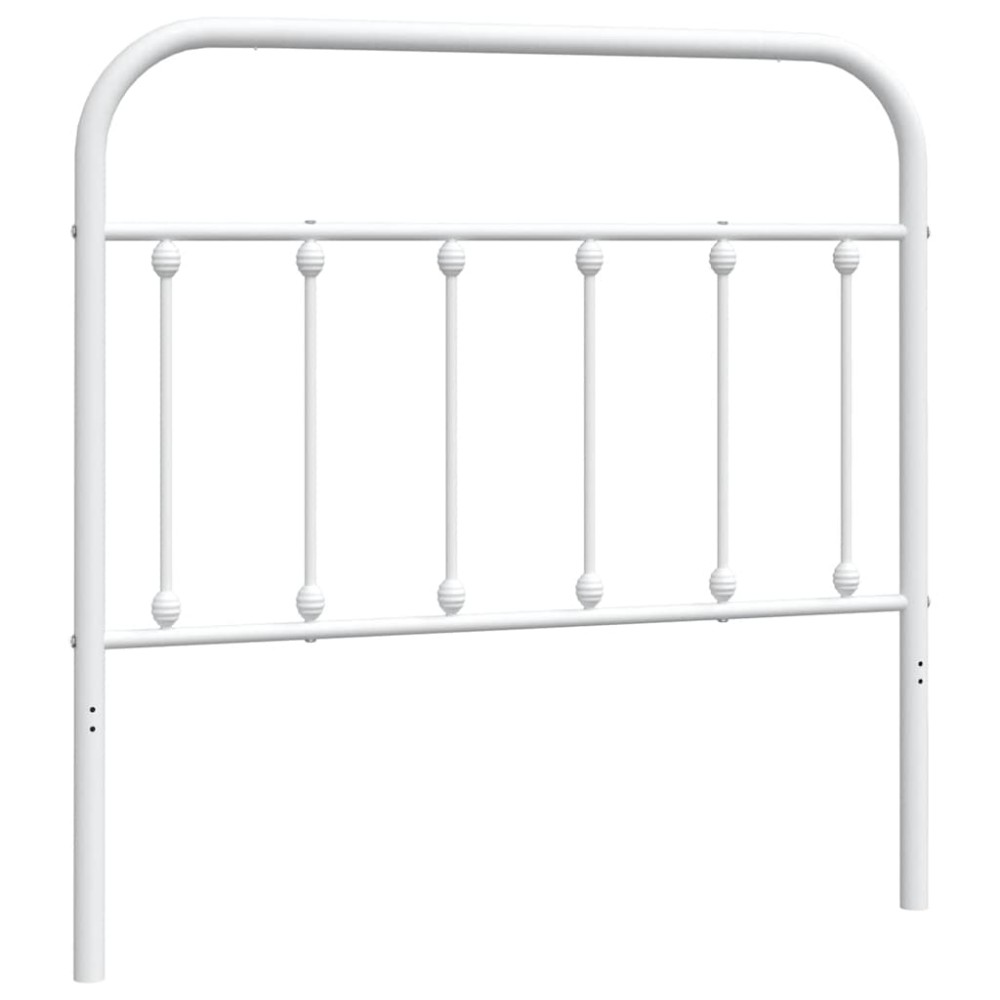 vidaXL Tăblie de pat metalică, alb, 100 cm