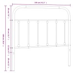 vidaXL Tăblie de pat metalică, alb, 100 cm
