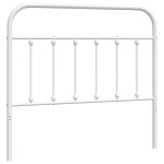 vidaXL Tăblie de pat metalică, alb, 107 cm