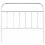 vidaXL Tăblie de pat metalică, alb, 107 cm