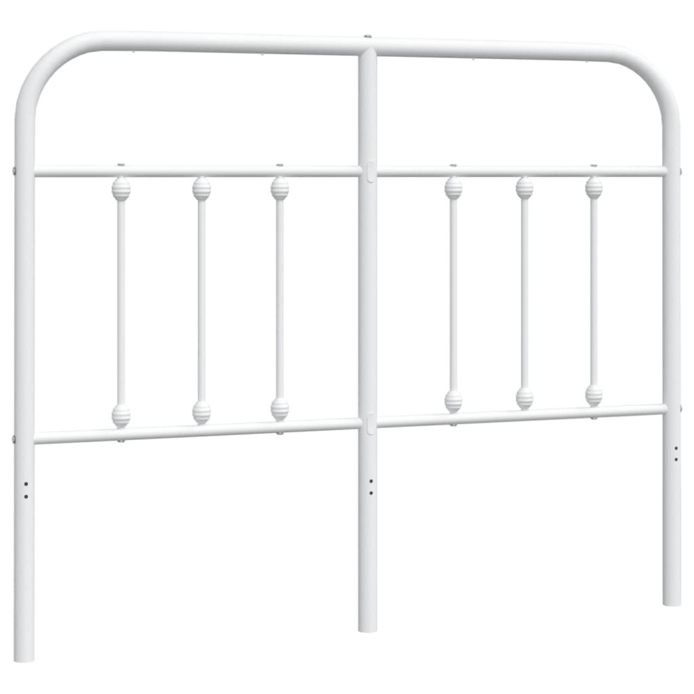vidaXL Tăblie de pat metalică, alb, 120 cm